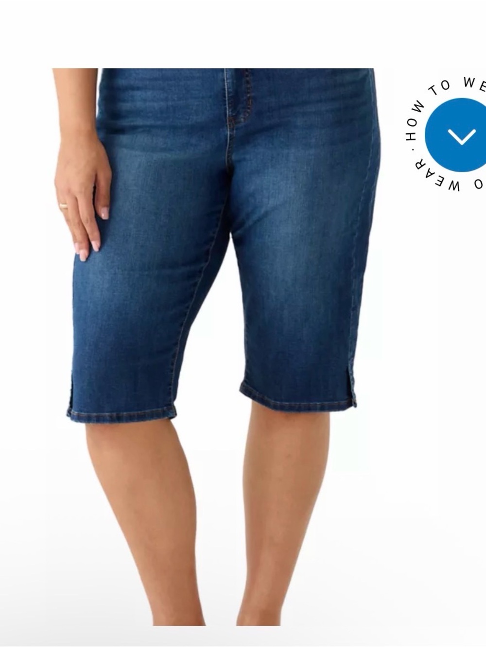 Gloria Vanderbilt Skimmer Capri Jeans Plus Size 22W